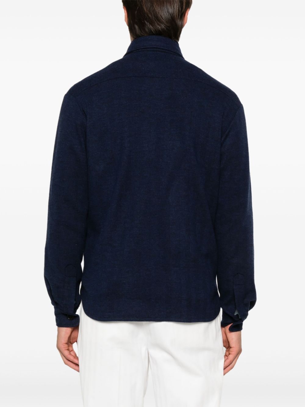 Blue herringbone jacket Harris wharf london men HARRIS WHARF LONDON divincenzoboutique